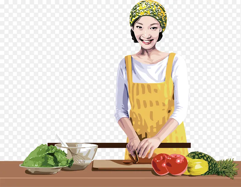 卡通厨师