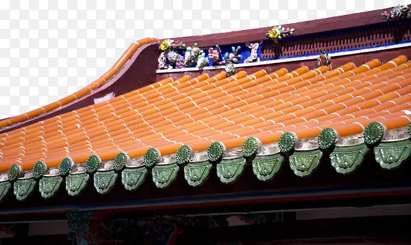 中国古老老式建筑房屋屋顶
