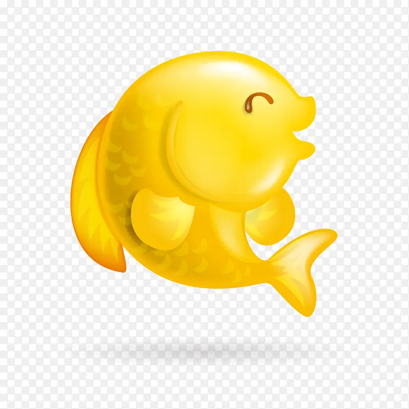 矢量金色卡通小鱼免费素材