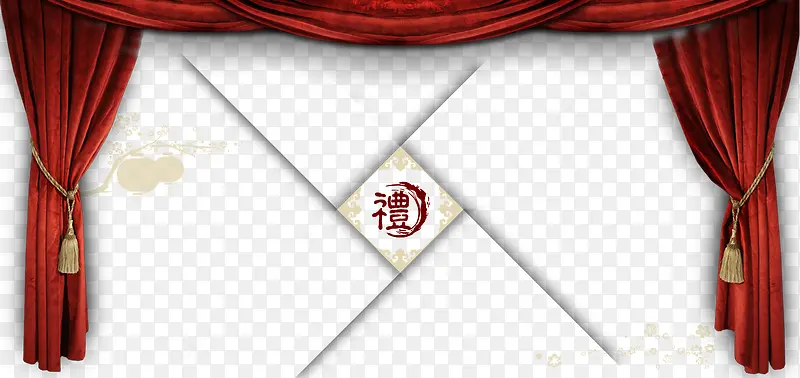 红色舞台布