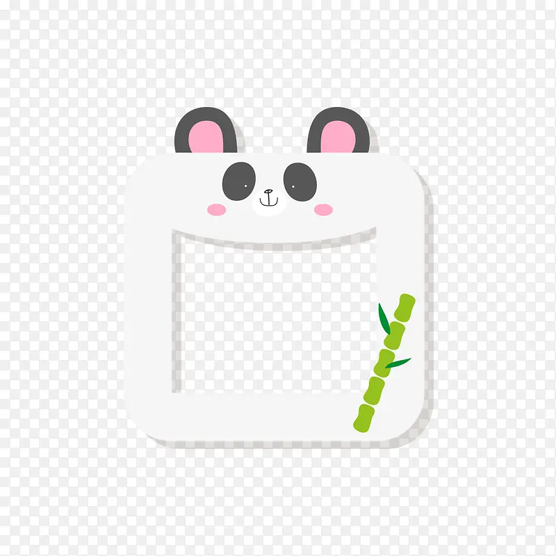白色熊猫边框
