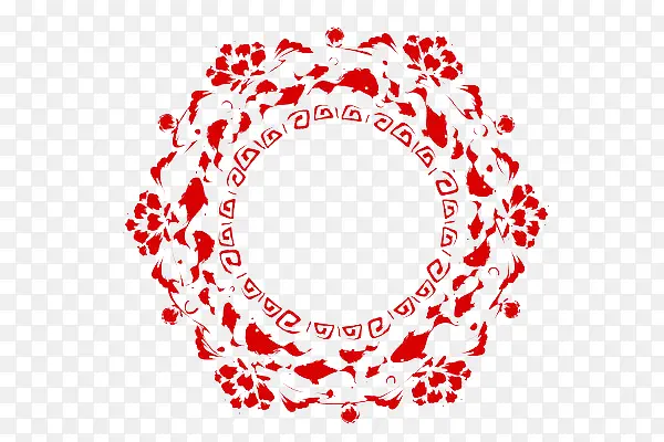 红色传统花环
