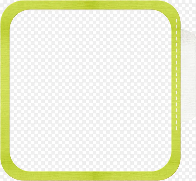 绿色圆角矩形方框