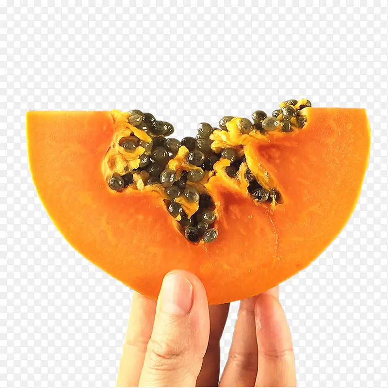 手拿木瓜