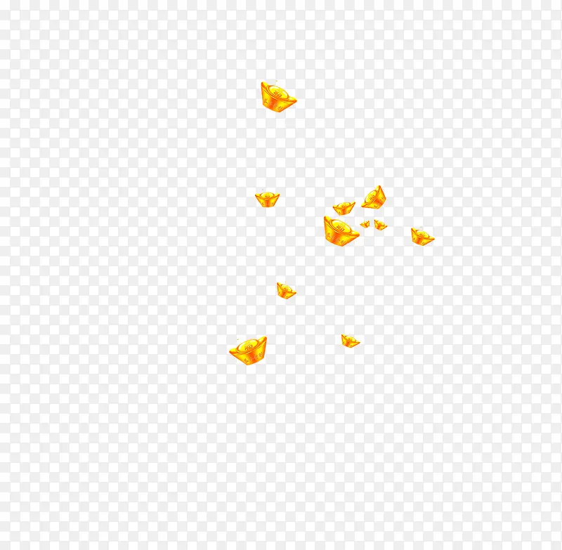 漂浮金色金元宝
