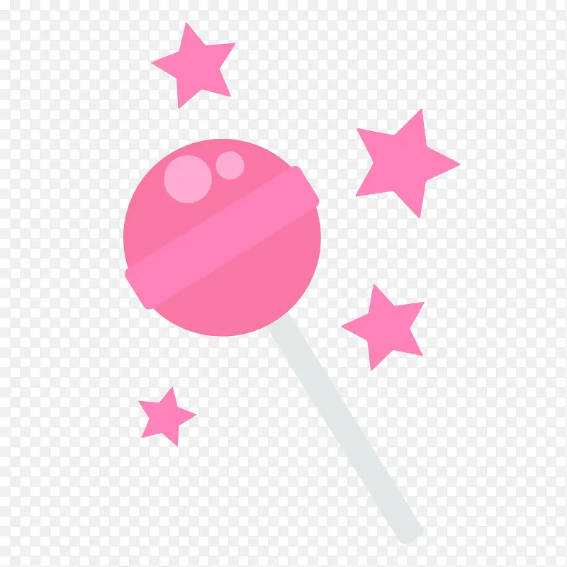 卡通粉色棒棒糖矢量图