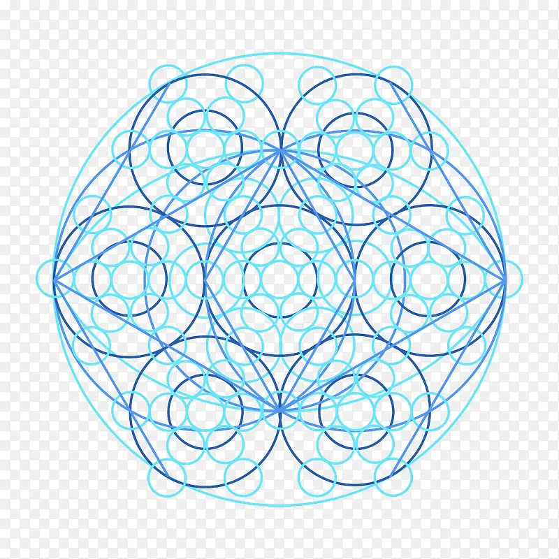 蓝色几何化学科技元素