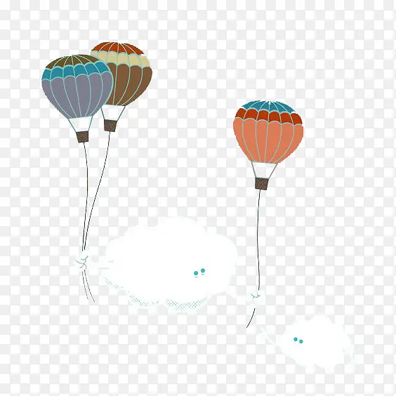 热气球与云朵
