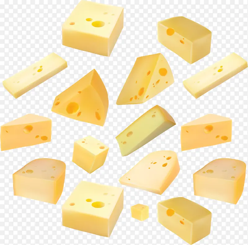 黄色简约奶酪装饰图案