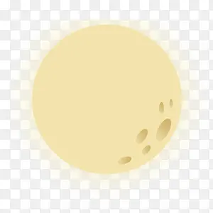 月亮黄色月球透明素材