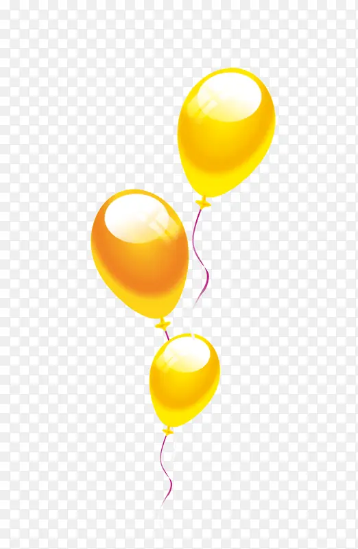 金色飘浮的气球