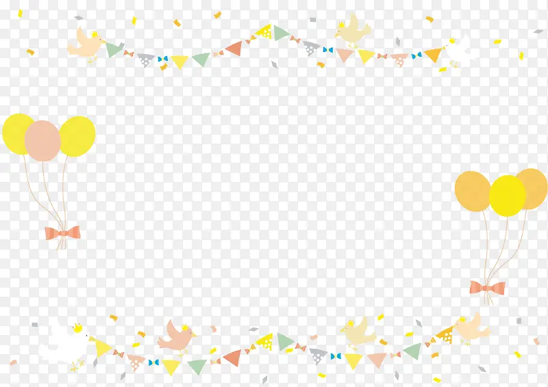 黄色节庆气球旗子框架