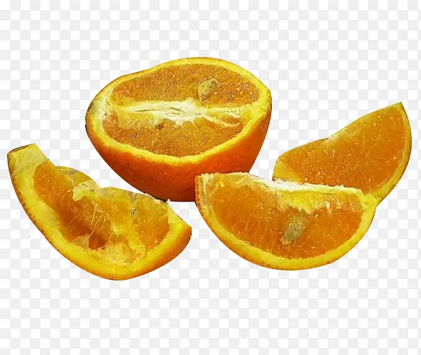 一个切好的柳橙图片素材