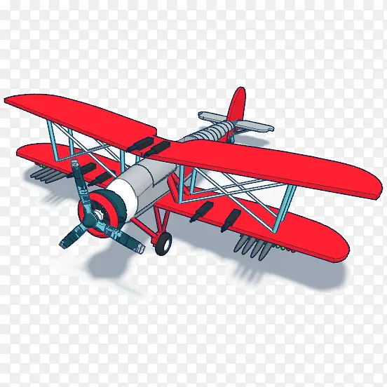 玩具红色飞机模型