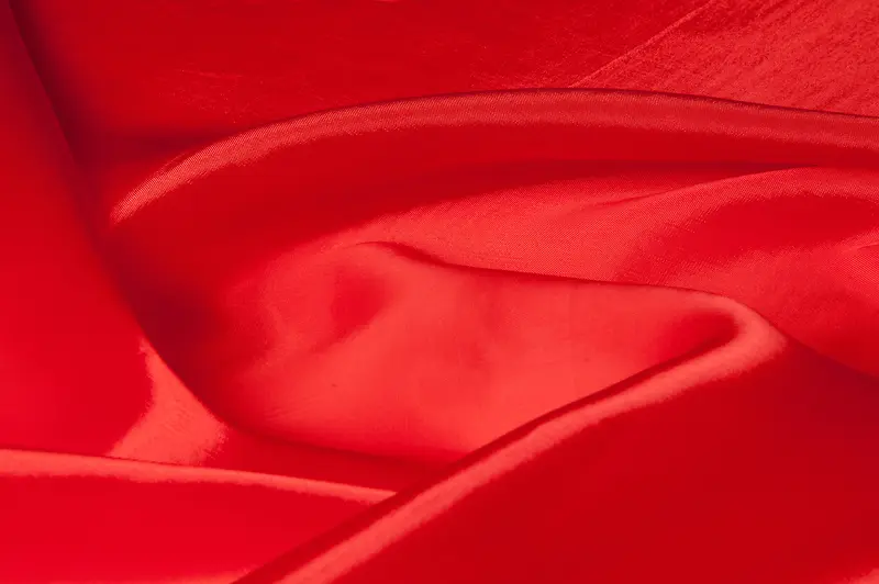 中国红的丝绸