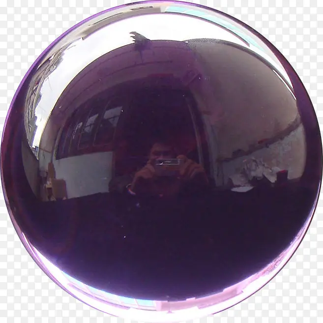紫色水晶玻璃球
