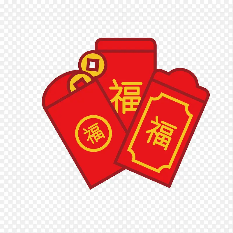 卡通福字红包PNGPNG图片素材下载_图片编号8600590-PNG素材网