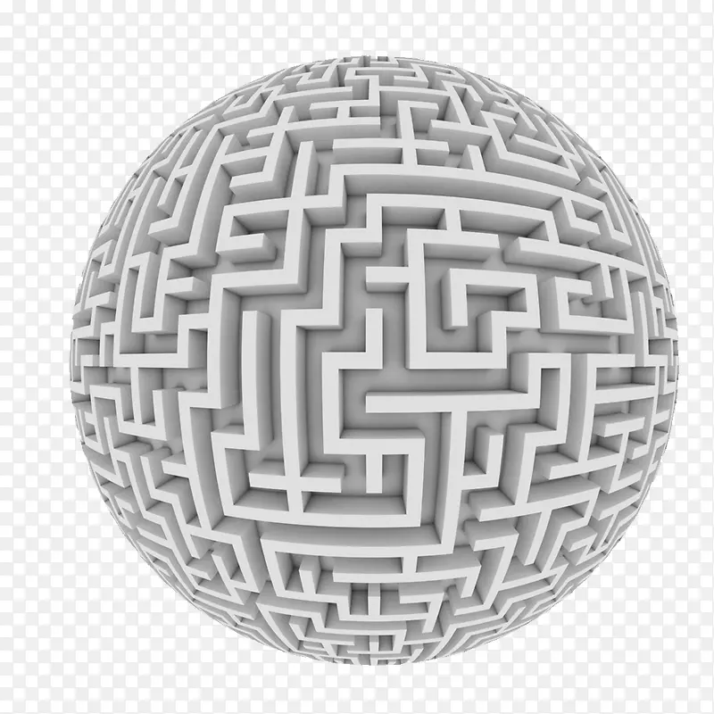 白色圆球立体3D迷宫