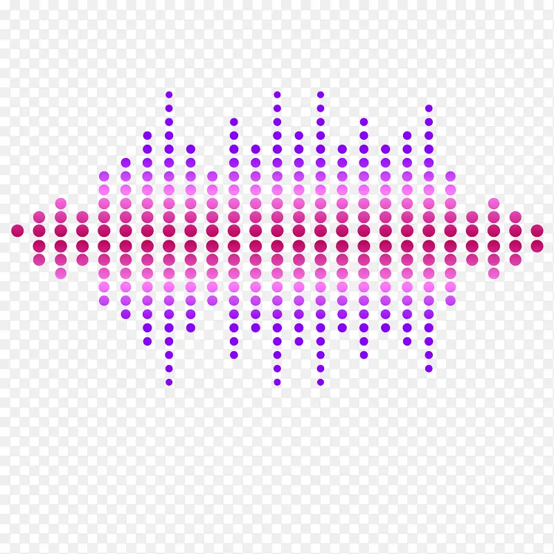 紫色动感声波矢量素材