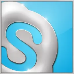 Skype闪亮的社交媒体图标