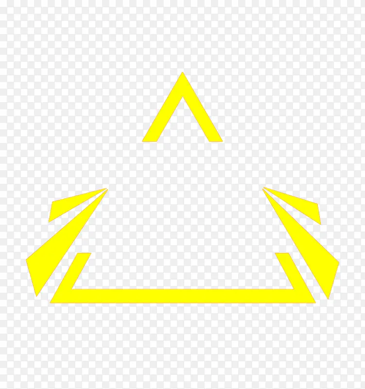 黄色几何三角
