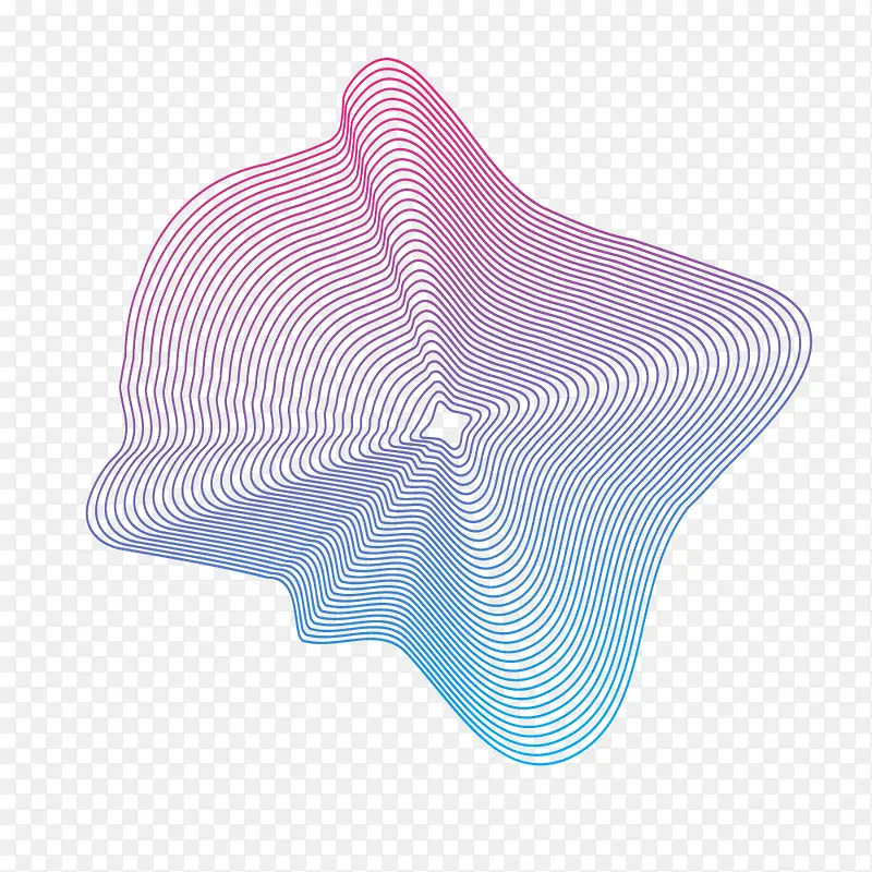 紫色蓝色抽象线条几何流体渐变素