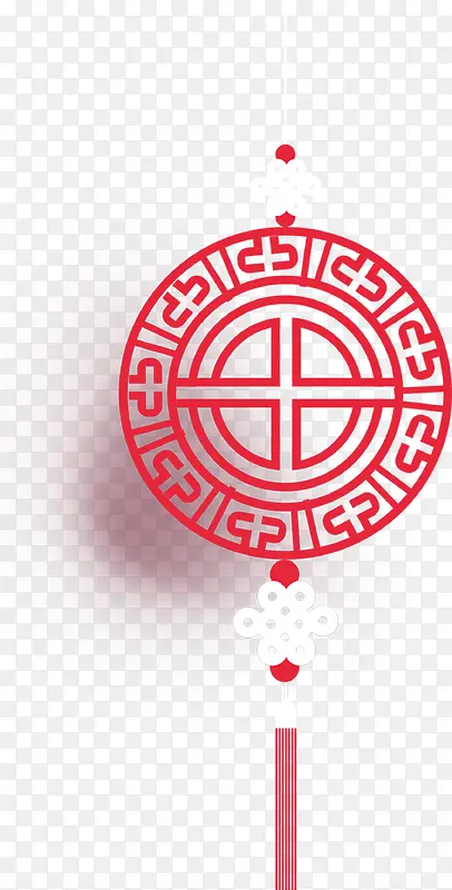 红色古典中国结挂饰
