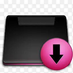 粉红色下载文件夹图标
