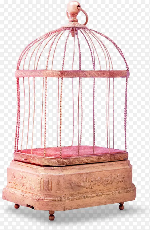 粉色空鸟笼
