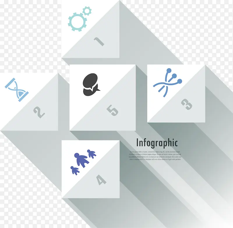 矢量创意设计四边形目录说明图