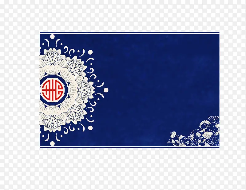 古典花纹中国风标题栏矢量