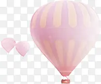 粉红热气球飞翔
