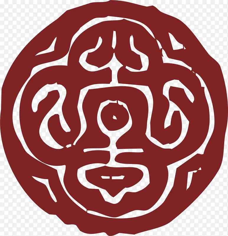 圆形的中国风式红章PNG图片素材下载_图片编号8610945-PNG素材网