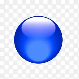 蓝色立体水晶球