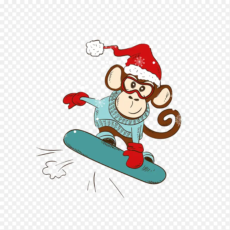 滑雪小猴子