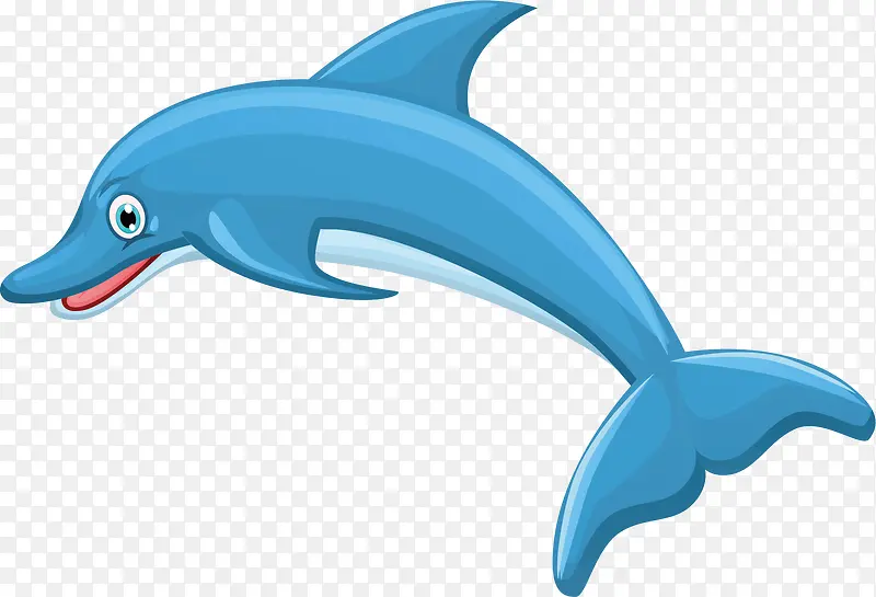 蓝色海豚免抠素材