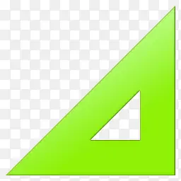 绿色的三角板图标