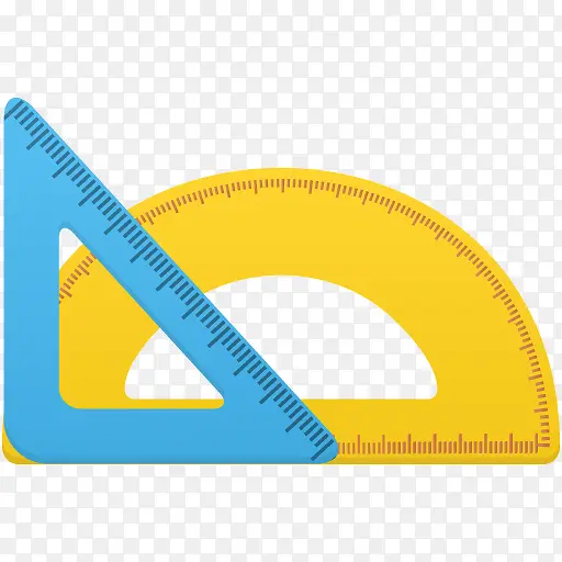 三角尺和量角器图标