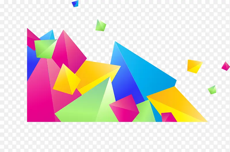 矢量彩色立体三角形背景图案