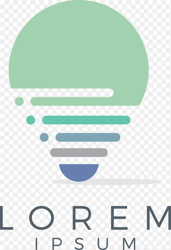 绿色灯泡标识logo