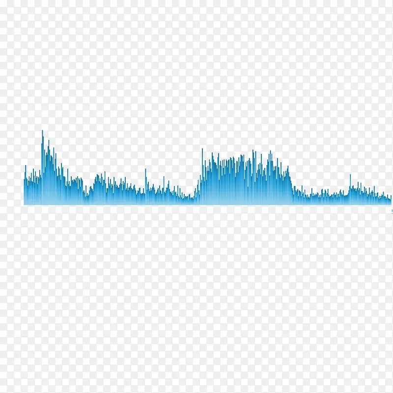 蓝色动感声波矢量素材