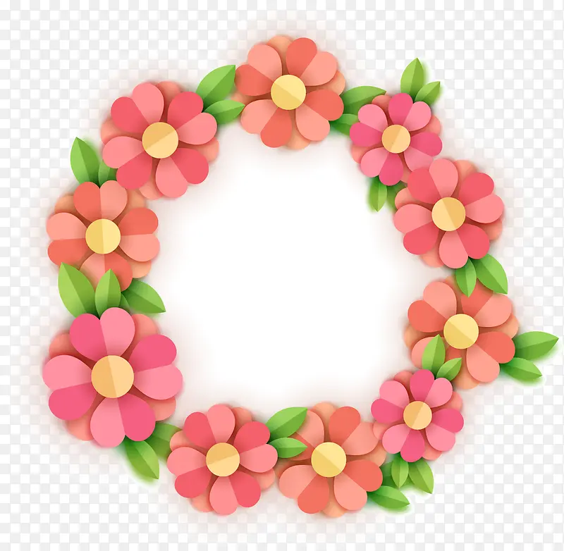 矢量装饰花环