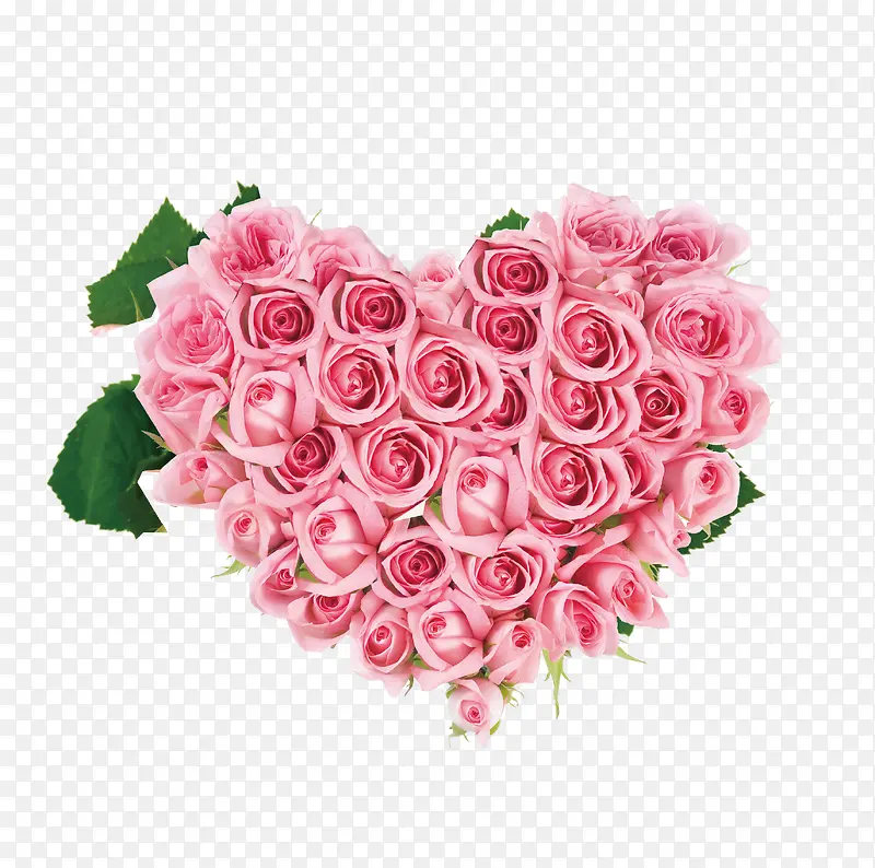 粉色爱心形状玫瑰