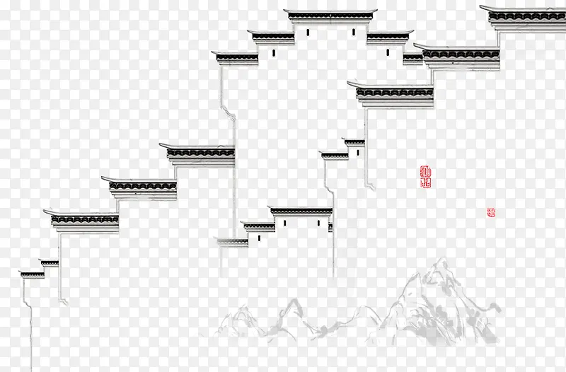 古典水墨建筑PNG图片素材下载_图片编号8620092-PNG素材网