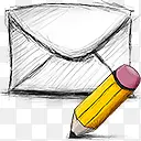 编辑电子邮件手绘网页图标集