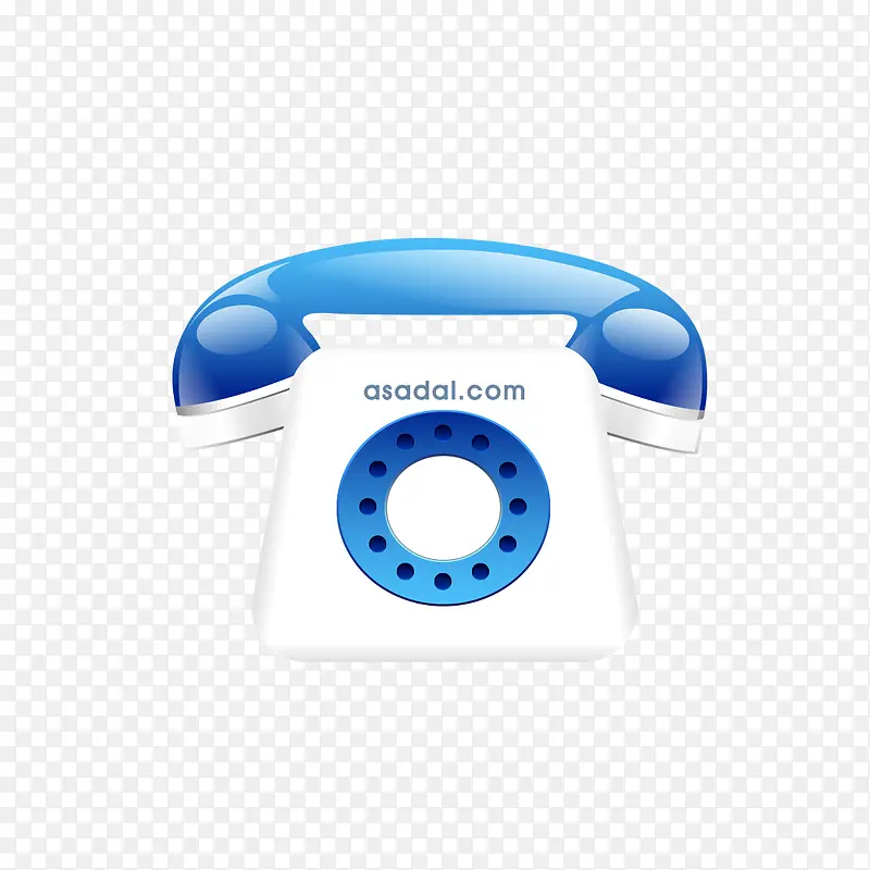 白色电话机模型图片