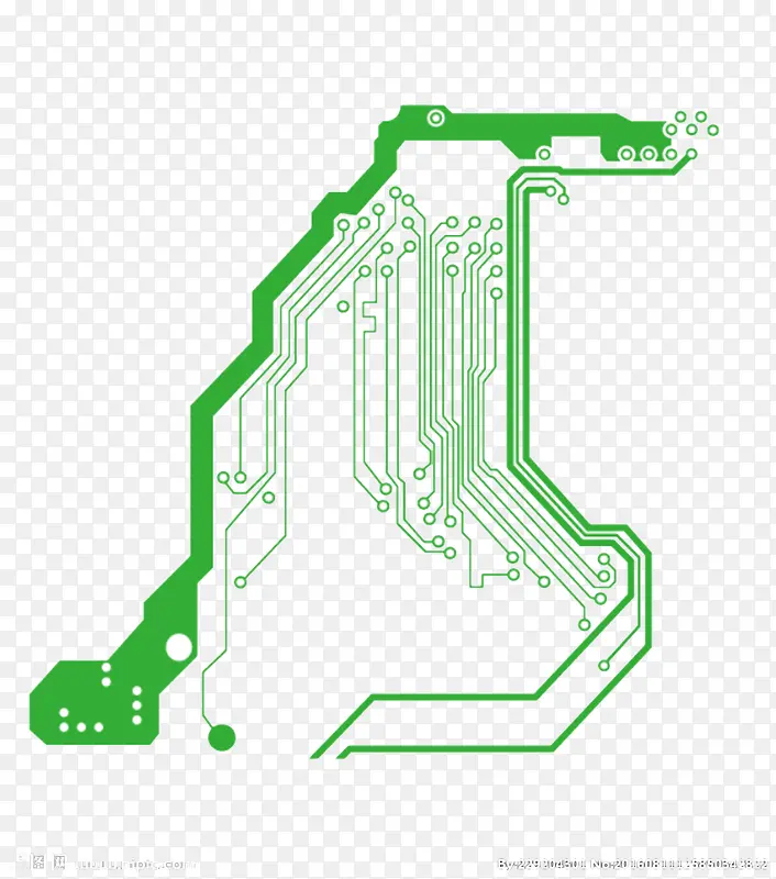 创意绿色线路板图案