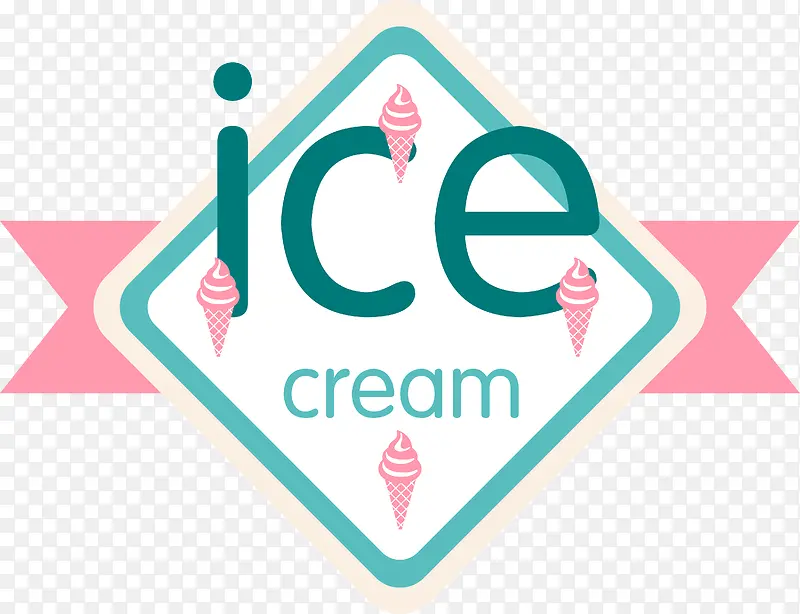 卡通冰淇淋标签