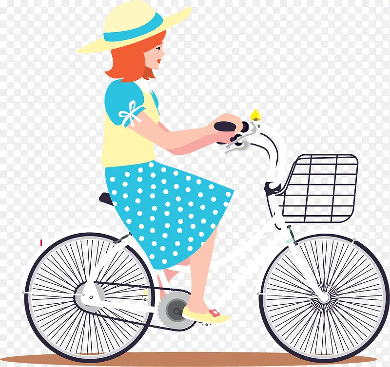 骑自行车女孩