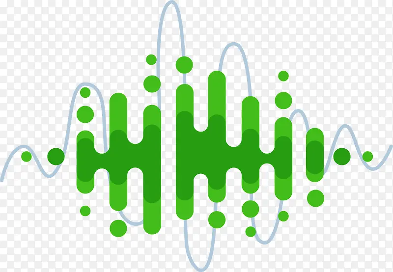 绿色渐变音乐图标UI设计